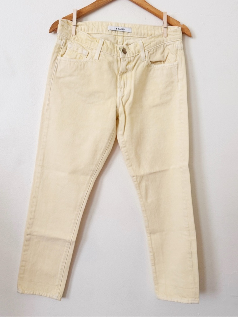 J Brand Light Yellow Straight Jeans 26
